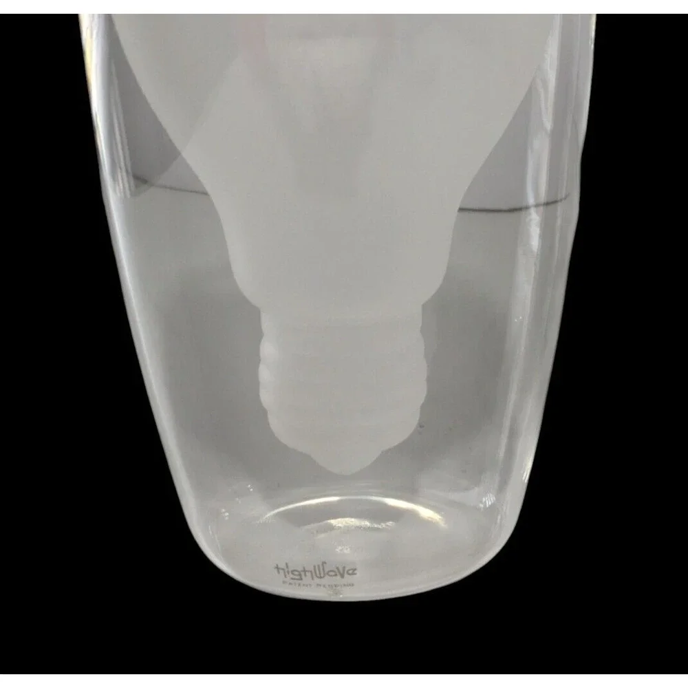 Highwave Good Idea Frosted Beer Glass Set of 2 Lightbulb Bulb Double Wall